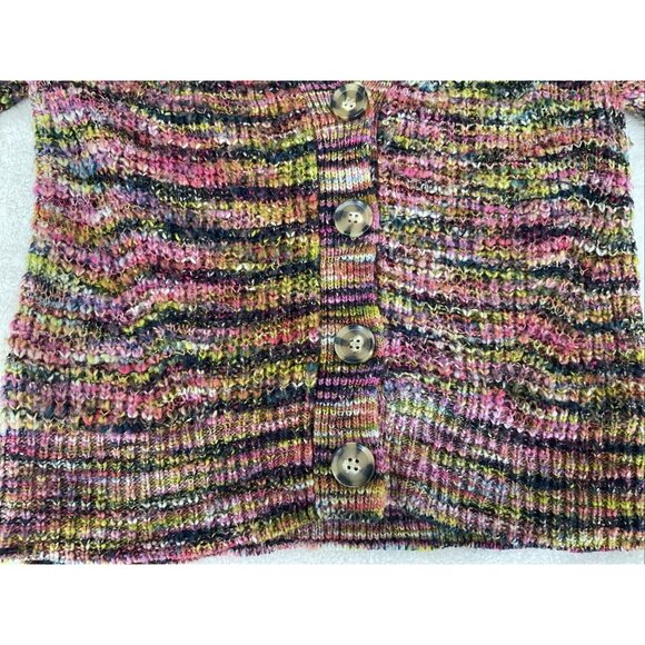 VERONICA BEARD Women Small Space Dye Multi-Color Dorla Wool Cardigan Sweater - Picture 3 of 14